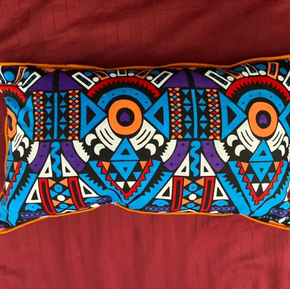 African Print Pillow Cover with Zipper - Picture 8 of 15